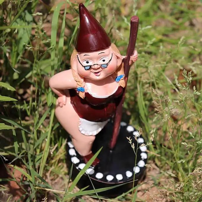 Pole Dancing Gnome Statue, Resin Garden Gnome Statues, Funny Outdoor Gnome Figure, Creative Garden Spring Decoration, Pole Dance Garden Gnome, Spring Garden Statue(6.7"/17 cm) by GreenHaven Gardens