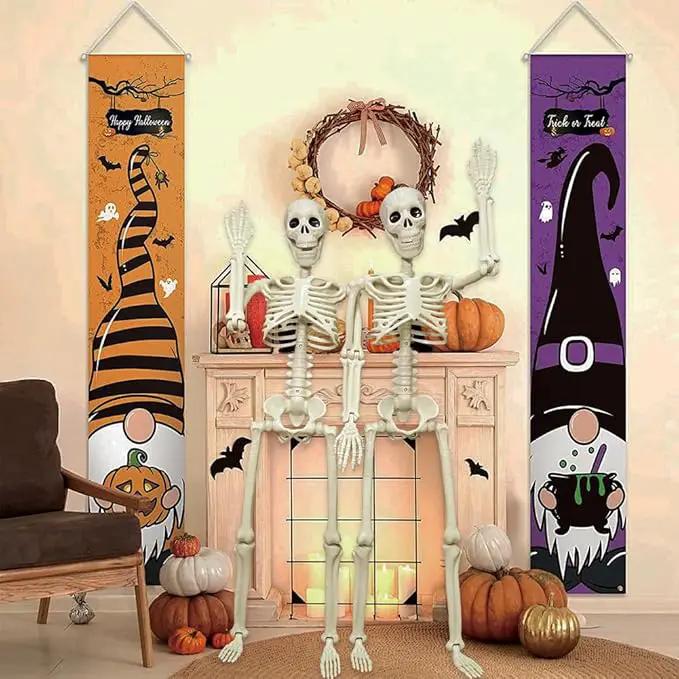 CAMIRUS 2PACK Plastic Posable Halloween Skeleton Decorations, 3FT Poseable Skeleton Full Body with Movable Joints for Halloween Indoor/Outdoor Haunted Houses, Lawn, Graveyard Decor by GreenHaven Gardens