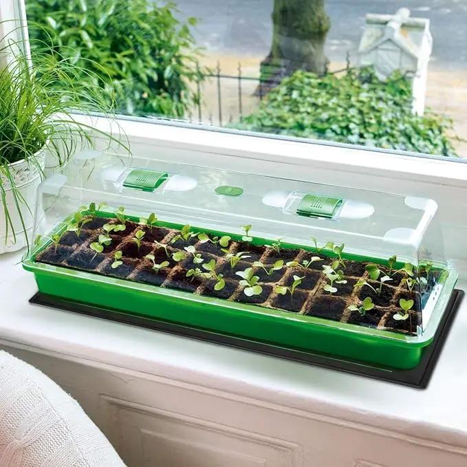 iPower GLHTMTSX2-A 2-Pack 10" x 20.5" Durable Waterproof Seedling Heat Mat Warm Hydroponic Plant Germination Starting Pad, Green by GreenHaven Gardens