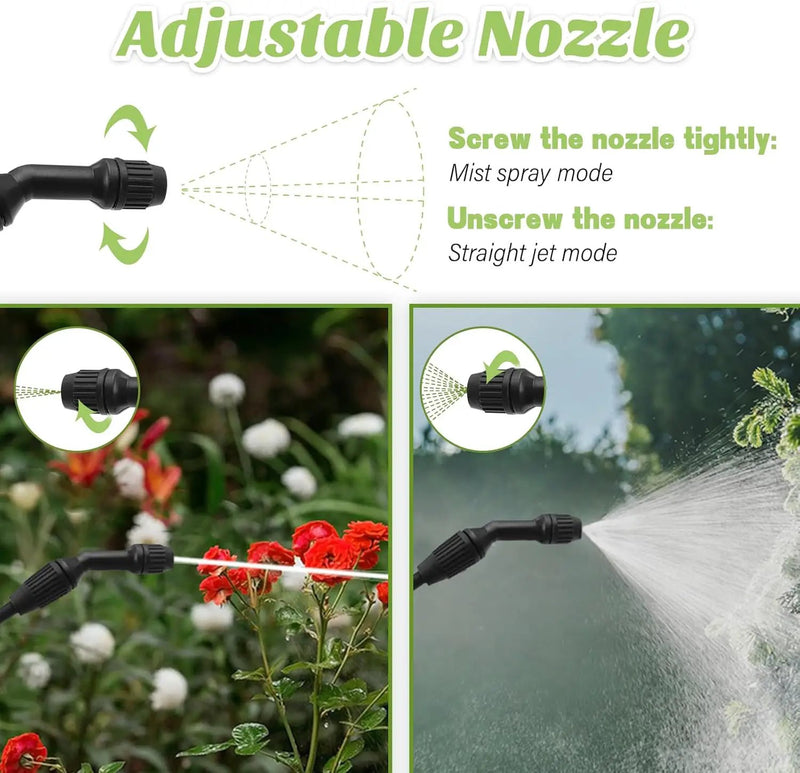 Battery Powered Garden Sprayer, 1.35 Gallon Electric Sprayer with USB Rechargeable Handle, 3 Mist Nozzles, Retractable Wand, Battery Pump Sprayers with Adjustable Shoulder Strap for Lawn and Yard by GreenHaven Gardens