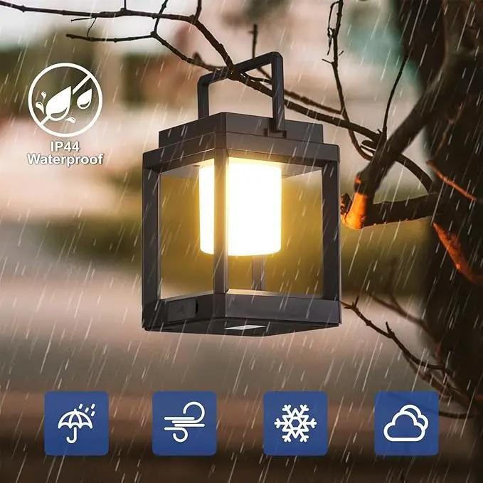 Solar Lantern Outdoor Table Lamp: Portable Hanging LED Lights - Waterproof Decorative Lights for Patio Camping by GreenHaven Gardens