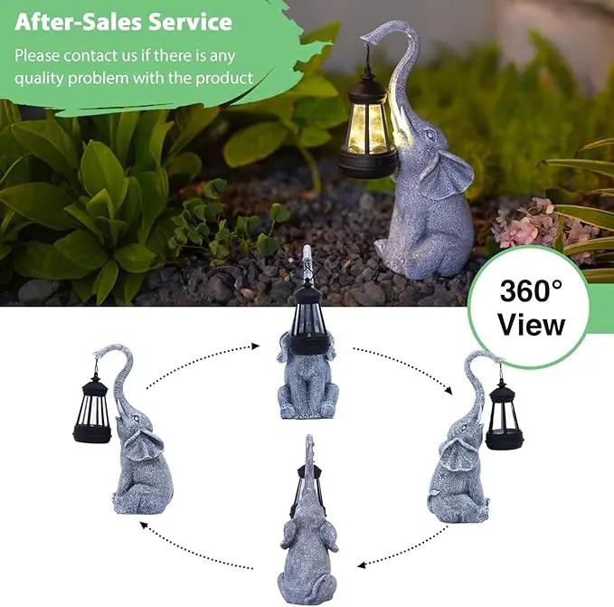 Goodeco Elephant Statue for Garden Decor with Gift Appeal - Ideal Gifts for Women, Mom or Birthdays, Beautifully Crafted Outdoor & Home Decor to Wow Your Guests (11" Elephant) by GreenHaven Gardens