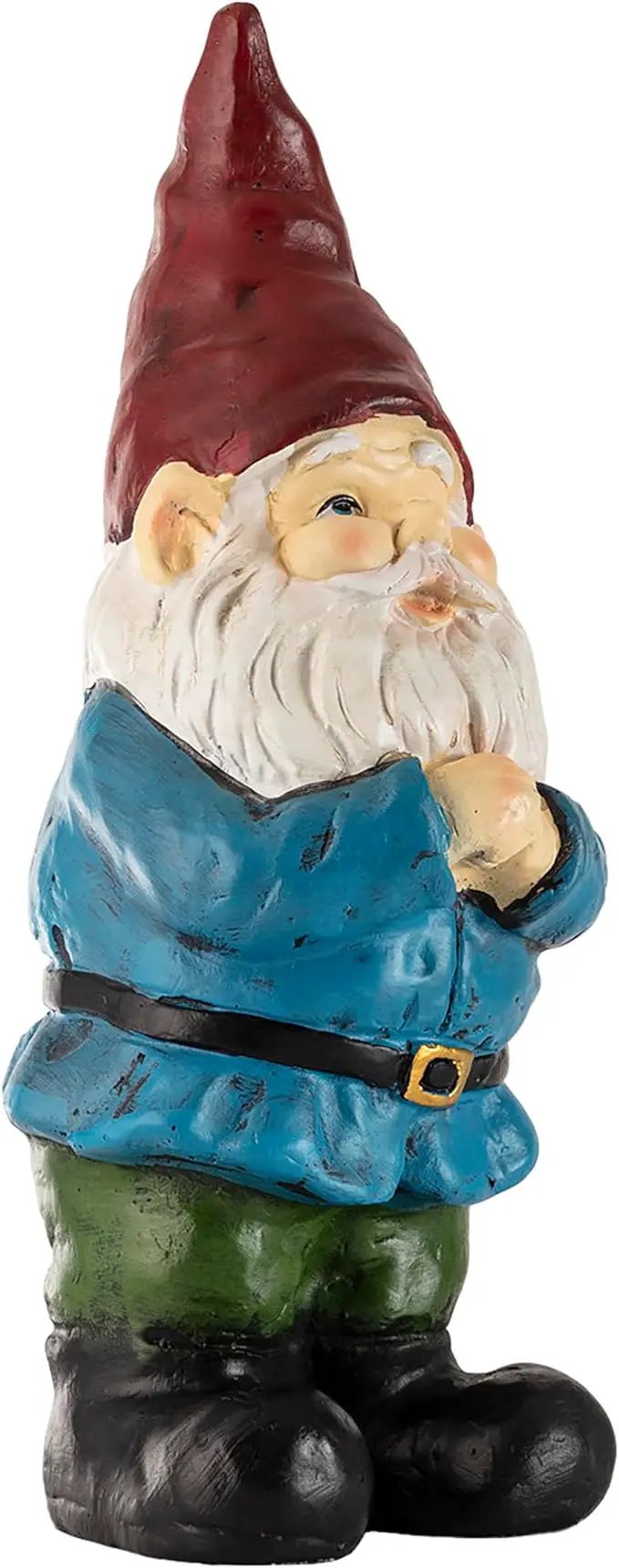 Alpine Corporation 12" Tall Classic Outdoor Garden Gnome Yard Statue Decoration by GreenHaven Gardens