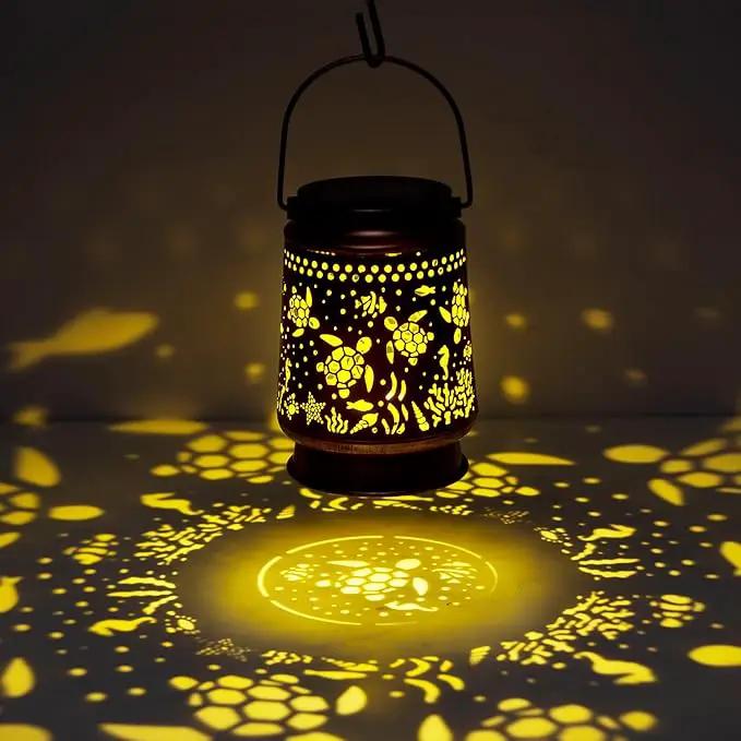 Solar Lanterns Outdoor Turtle Garden Decor Christmas Turtle Gifts for Women Mom Grandma Hanging Solar Sea Turtle Lights Metal Sea Turtle Gift Outside for Yard, Patio, Backyard, Porch Beach Gifts by GreenHaven Gardens