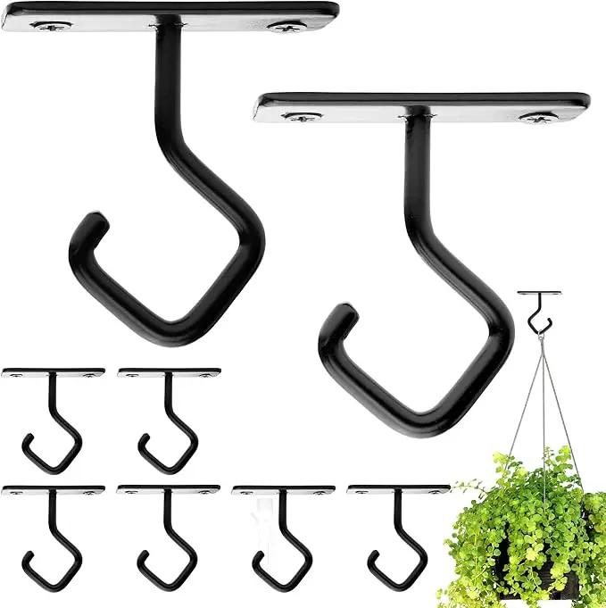 AJART Ceiling Hooks for Hanging Plants: Iron Plant Hanger for Wall Mount - 8 Pack/2.5 Inch Ceiling Hook for Indoor Use by GreenHaven Gardens