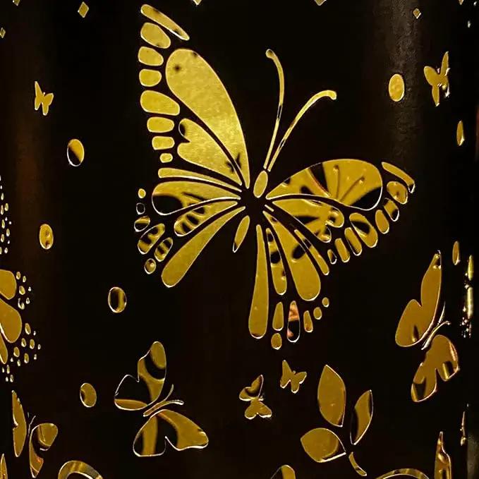 Mothers Day Gifts, 4 Packs Solar Lanterns Outdoor Hanging Lantern Lights, 4 Butterflies Hollowed-Out Metal Decor Lantern, Waterproof LED Decorative Garden Light Gifts by GreenHaven Gardens