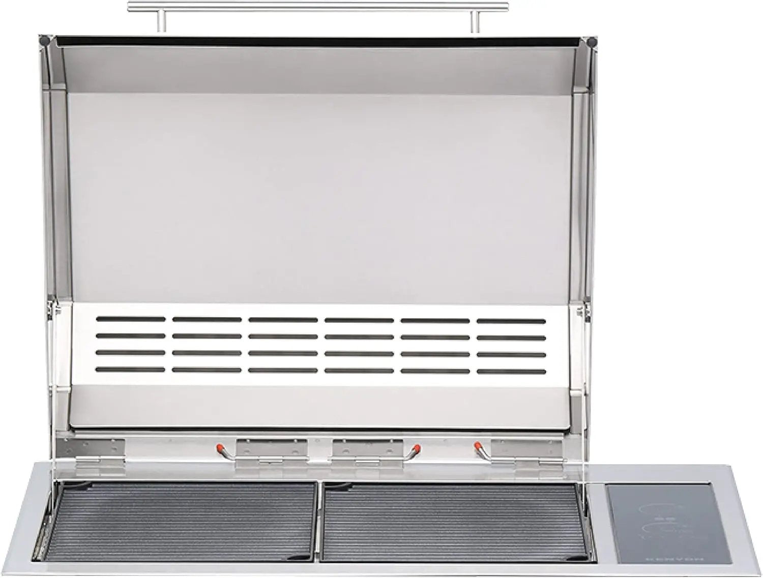 Kenyon Texan Built-In Electric Grill with Faceted Single Piece Lid and Standard Lite Touch Control, Stainless Steel Body, UL-Approved for Use Indoors and Outdoors, No-Flame Grill, 240 Volts by GreenHaven Gardens