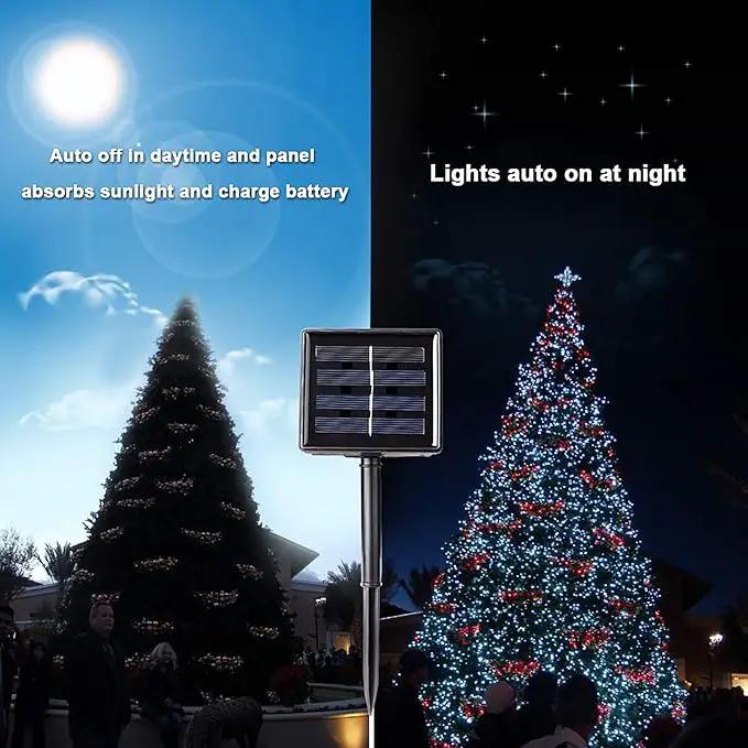 Toodour Solar Christmas Lights, 121ft 350 LED 8 Modes Solar String Lights, Waterproof Solar Outdoor Christmas Lights for Garden, Patio, Holiday, Party, Balcony, Christmas Decorations (White) by GreenHaven Gardens