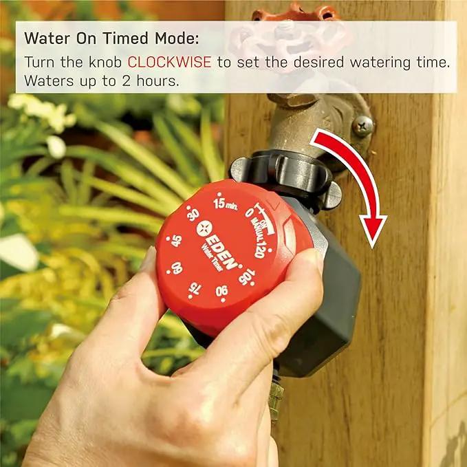 Eden Mechanical Watering Hose Timer for Lawn and Garden, 1-Zone Sprinkler Timer by GreenHaven Gardens