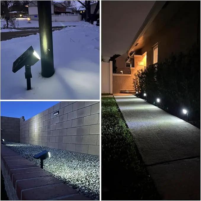 Solar Lights Outdoor Waterproof IP65, 76 LED 3 Lighting Modes Solar Spot Lights Outdoor Yard Garden Landscape Pathway (Cool White, 4 Pack) by GreenHaven Gardens