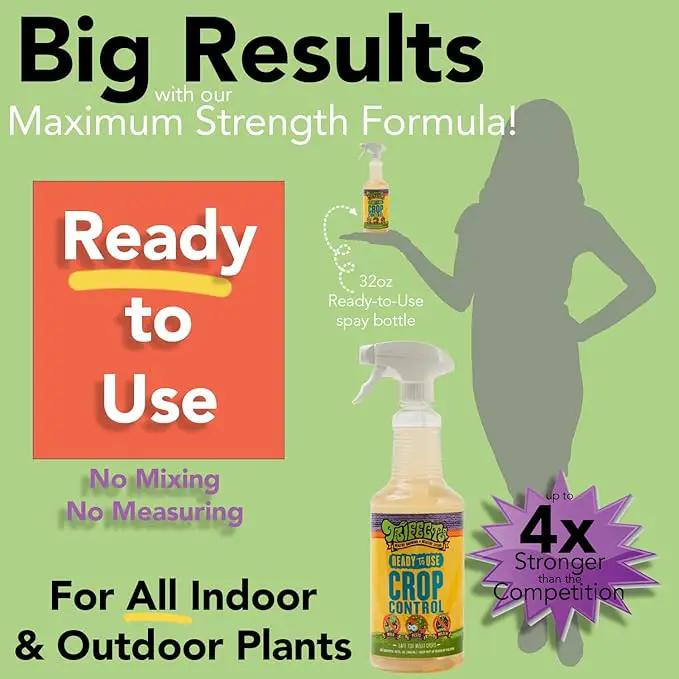Trifecta Crop Control Ready to Use Maximum Strength Natural Pesticide, Fungicide, Miticide, Insecticide, Help Defeat Spider Mites, Powdery Mildew, Botrytis and Mold on Plants 32 OZ Size by GreenHaven Gardens