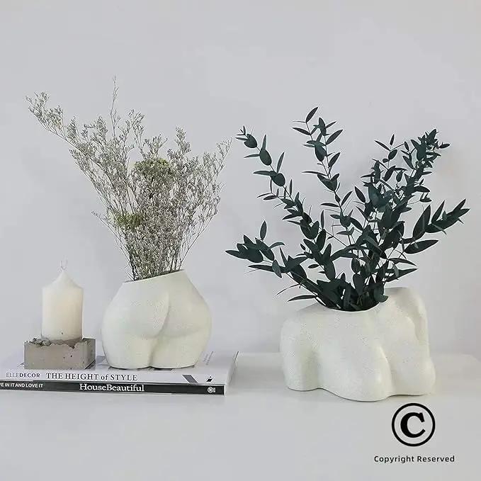 FROZZUR Mini Female Body Shaped Resin Planter, 5 in Diameter, with Drainage Holes, for Indoor or Outdoor Plants by GreenHaven Gardens