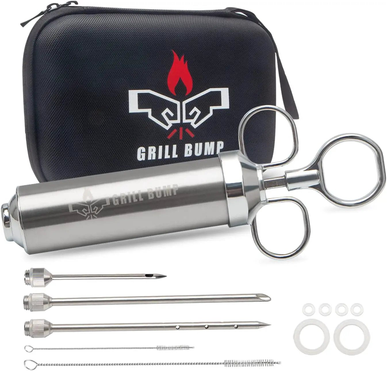 Meat Injector Syringe Kit for Smoker with 3 Flavor Food Injector Syringe Meat Needles, Injection Marinades Brine for Meat, Turkey; 2-oz, Including Paper and E-Book (PDF) User Manual by GreenHaven Gardens