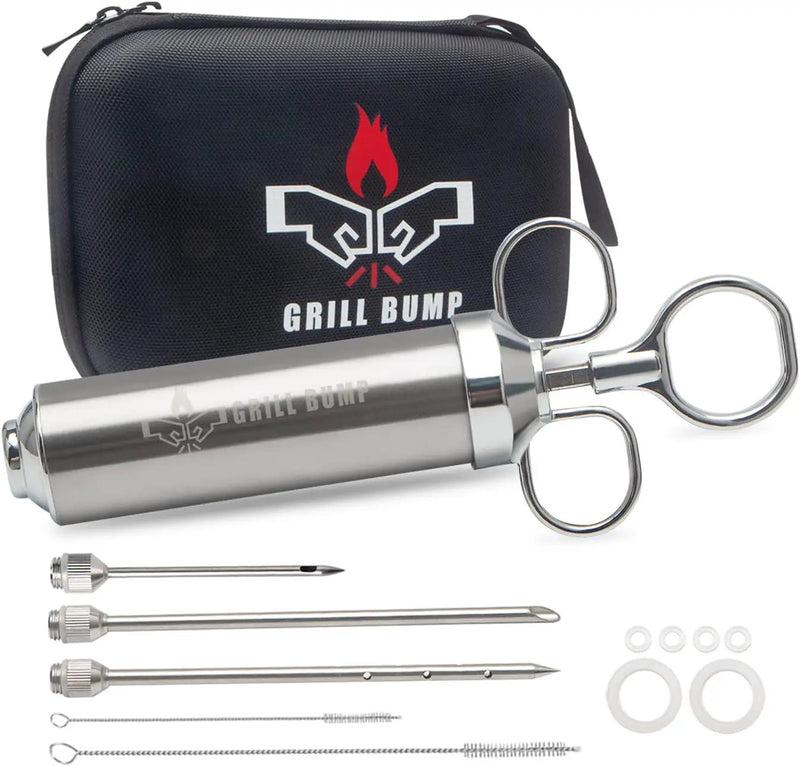 Meat Injector Syringe Kit for Smoker with 3 Flavor Food Injector Syringe Meat Needles, Injection Marinades Brine for Meat, Turkey; 2-oz, Including Paper and E-Book (PDF) User Manual by GreenHaven Gardens