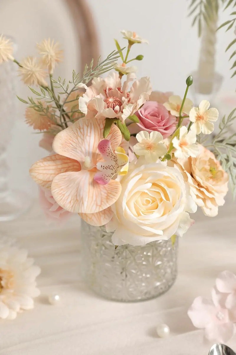Artificial Flowers Combo for DIY Centerpieces Arrangements Wedding Bouquets Centerpieces Arrangements Party Baby Shower Home Decorations (Nude Champagne) by GreenHaven Gardens