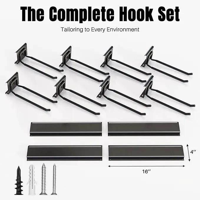 Garage Garden Tool Organizer Wall Mount, Heavy Duty Garage Tool Storage Rack 64 Inches, Max Load 440lb - Shovel, Rake, Folding Chair, Weed Eater Storage by GreenHaven Gardens