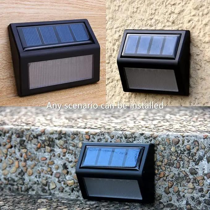 Solar Lights Outdoor, Waterproof Solar Powered Deck Step Lights for Patio Garden Backyard Garage Driveway Pathway Outside Wall Lighting (Warm White/8 Pack) by GreenHaven Gardens
