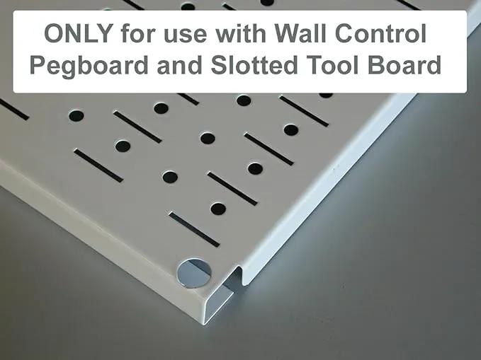Wall Control 4 ft. Metal Pegboard Organizer - Standard Tool Storage Kit & Deluxe Hook Assortment for Slotted Tool Board - White by GreenHaven Gardens