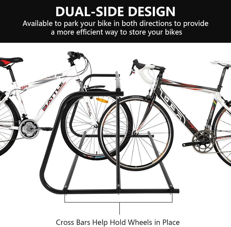 Commercial Floor Bike Rack Stand-10 Bike Rack,Dual Slot Size and Dual-Side Design,Premium Steel, Superior Stability, Suitable for Various Locations,Black by GreenHaven Gardens