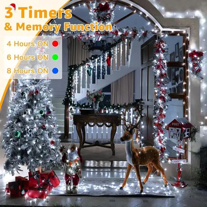 Ollny Outdoor String Lights 800LED 262FT, Cool White Waterproof Fairy Light with Remote Plug in, 8 Modes Timers Dimmable Christmas Lights for Outside Indoor Bedroom Patio Camping Garden by GreenHaven Gardens