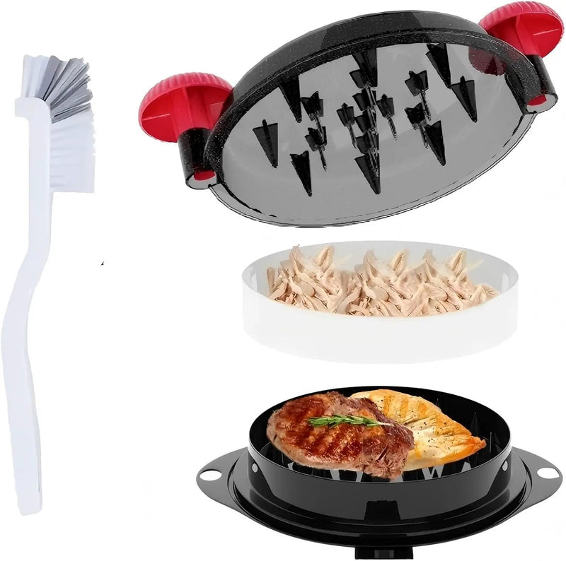 Chicken Shredder Meat Shredder Tool Twist Chicken Breast Shredder Large-Shredding Tools Chicken Breast, Pulled Pork, Beef with Stainless Steel Spikes (Red & Black) by GreenHaven Gardens