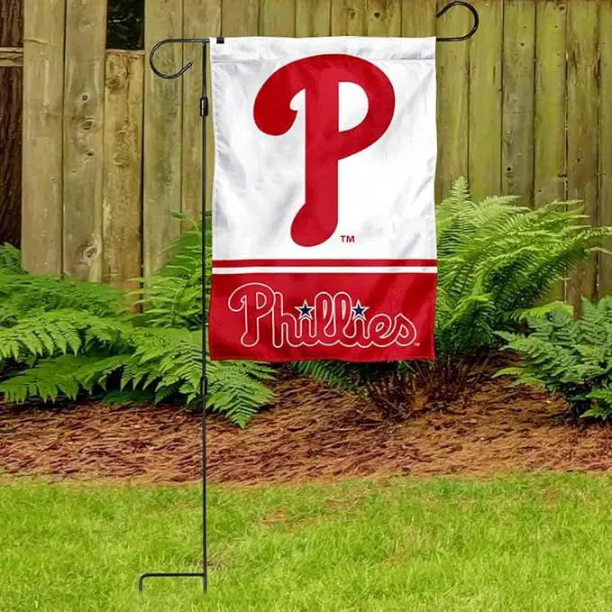 WinCraft Phillies Garden Flag with Stand Holder Flagpole by GreenHaven Gardens