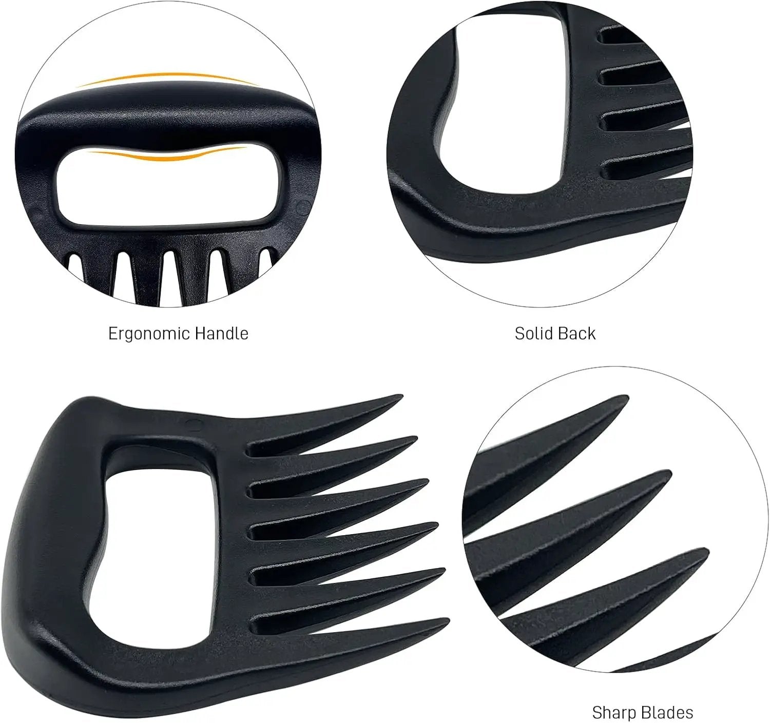 Meat Shredder Claws, Bear Claws for Shredding Meat Pulled Pork Chicken Turkey Beef, 2 PCS Barbecue Smoker Grilling Accessories for BBQ Gifts, White Elephant Gifts, Stocking Stuffers by GreenHaven Gardens