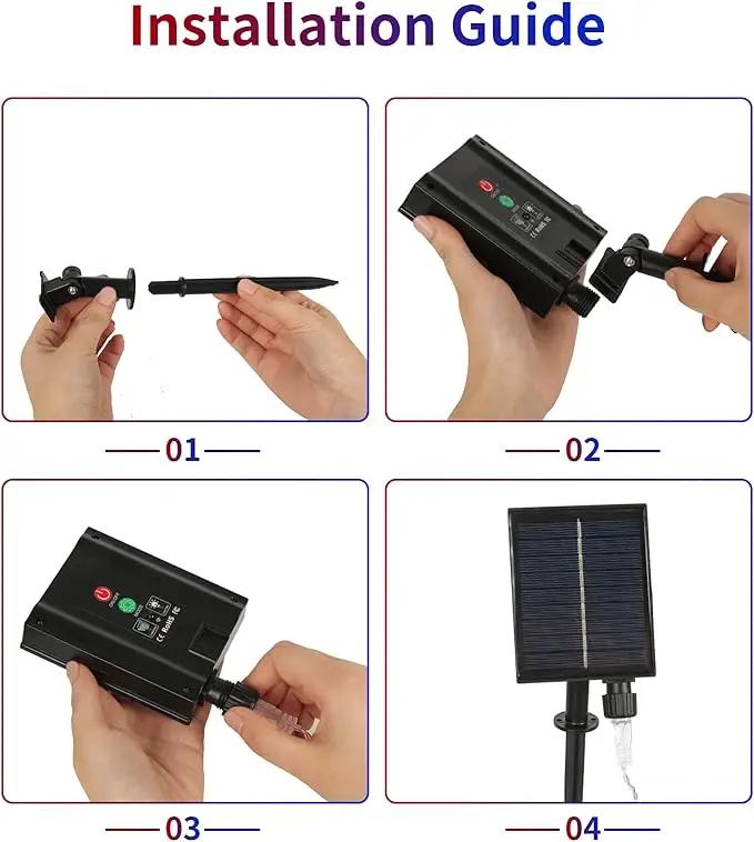 XTF2015 Solar American Flag Lights, 2 in 1 Solar Powered & Plug in American Flag Light, 420 LED Waterproof Patriotic Ornaments for Memorial Day, Independence Day, 4th of July, Party, Yard Decorations by GreenHaven Gardens