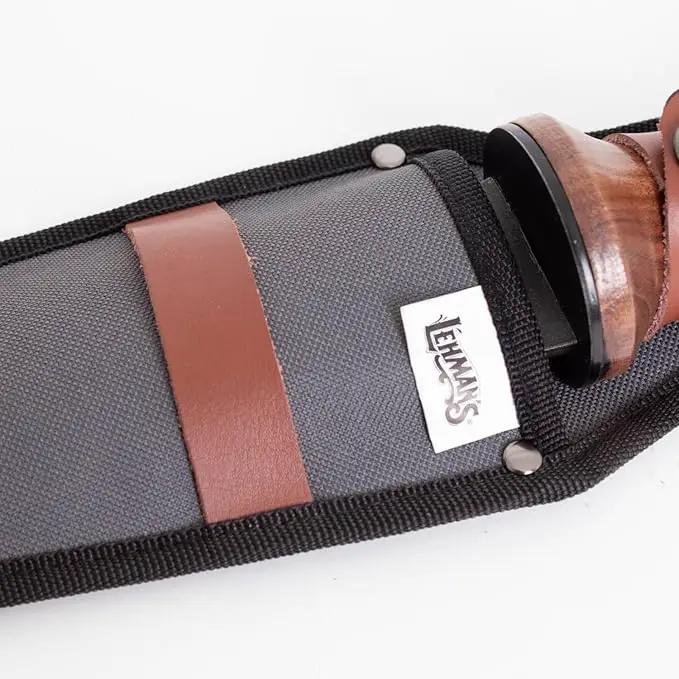Lehman's Hori Hori Garden Knife, Durable Double Edge, Hardened Steel with Wooden Handle, Hand Weeding and Digging Tool with Sheath by GreenHaven Gardens