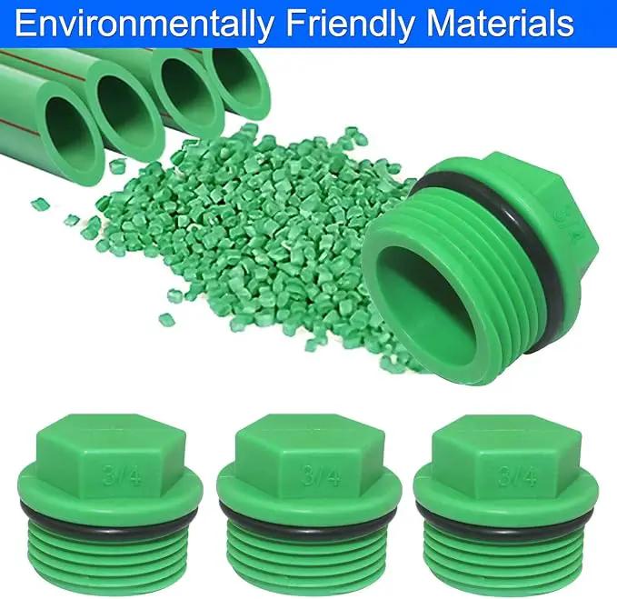 30 Pieces 3/4" PT Male Threaded PPR PPR End Cap Plug Pipe Fittings Garden Hose Irrigation Water Tubing Stopper Prevent Leakage Choke Plug by GreenHaven Gardens