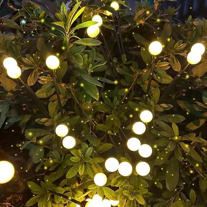 2025 Solar Lights Outdoor Waterproof, 6 Pack Solar Garden Lights, Solar Firefly Lights Outdoor Waterproof, Solar Twinkle Swaying Fairy Light for Pathway Yard Garden Christmas Decorations (Warm White) by GreenHaven Gardens