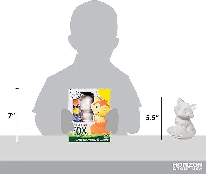 Creative Roots Paint Your Own Fox, DIY Fox, Kids Painting Set, Creativity for Kids, Ceramic Painting Kit for Kids, Ceramics to Paint, Paint Your Own Ceramic, Ages 5+ by GreenHaven Gardens