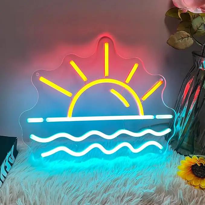 Sunset Sunrise Neon Sign, Neon Signs for Wall Decor Dimmable LED Neon Light Sign for Beach Bedroom Living Room Wedding Bar Party Home Room Decor by GreenHaven Gardens