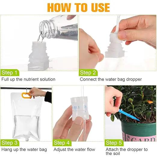 Rtteri 24 Pcs 3.5L Plant Water Bag Plant Watering System Device Automatic Plant Waterer Self Watering rip Bag Irrigation Drip Watering Bag with Adjustable Flow for Indoor Outdoor Potted Plant by GreenHaven Gardens