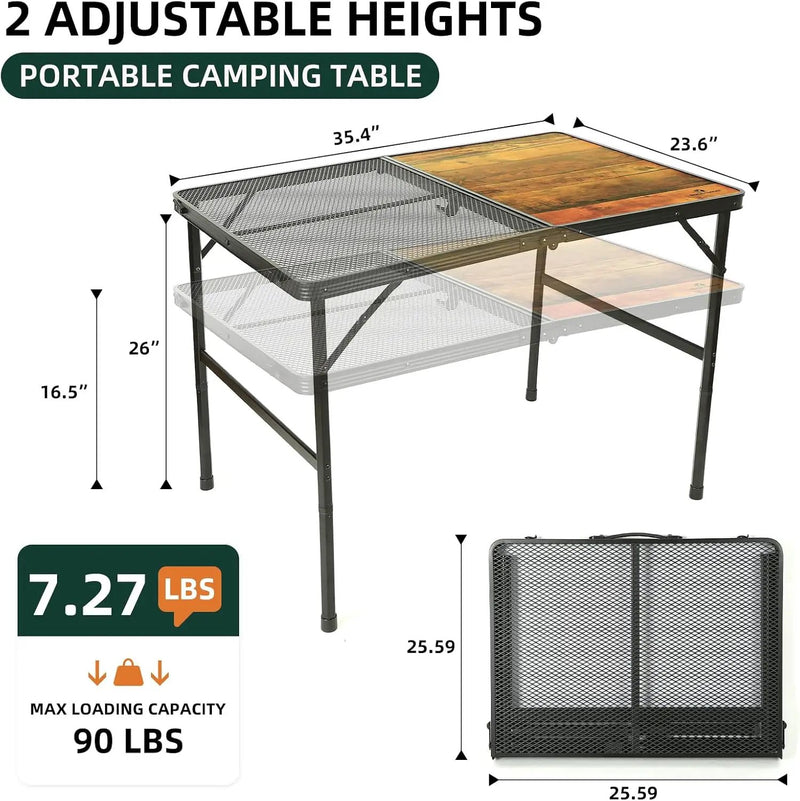 ROCK CLOUD Portable Camping Table Ultralight Aluminum Folding Grill Table Small Camp Table for Beach Hiking Backpacking Outdoor Picnic RV BBQ by GreenHaven Gardens