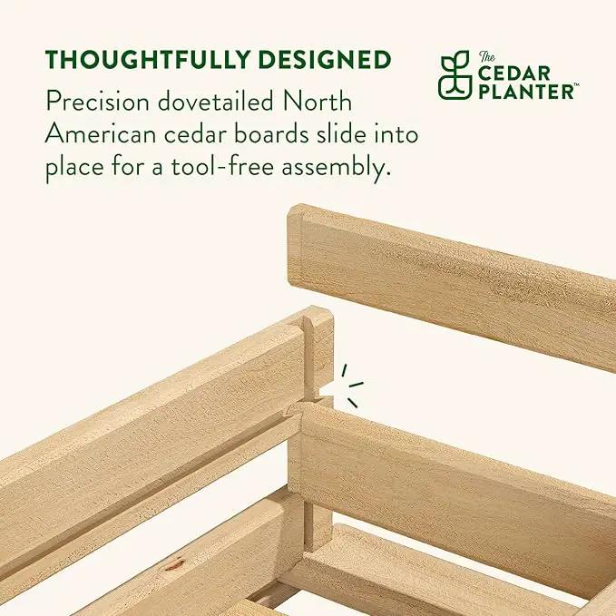 Greenes Fence Cedar Wood Planter Box with Rail Mount Brackets, 46" x 11" x 7" - Made in USA with North American Cedar