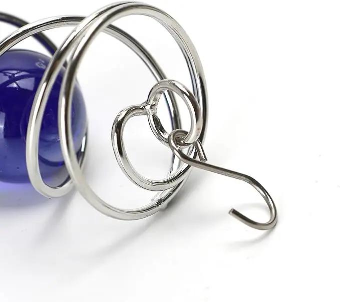 5pcs Wind Spinner Tail Gazing Ball Spiral Stabilizer Tails for Indoor and Outdoor Decoration, (7.1'') 18cm Stainless Steel Hanging with Swivel Hook Garden Decorative by GreenHaven Gardens