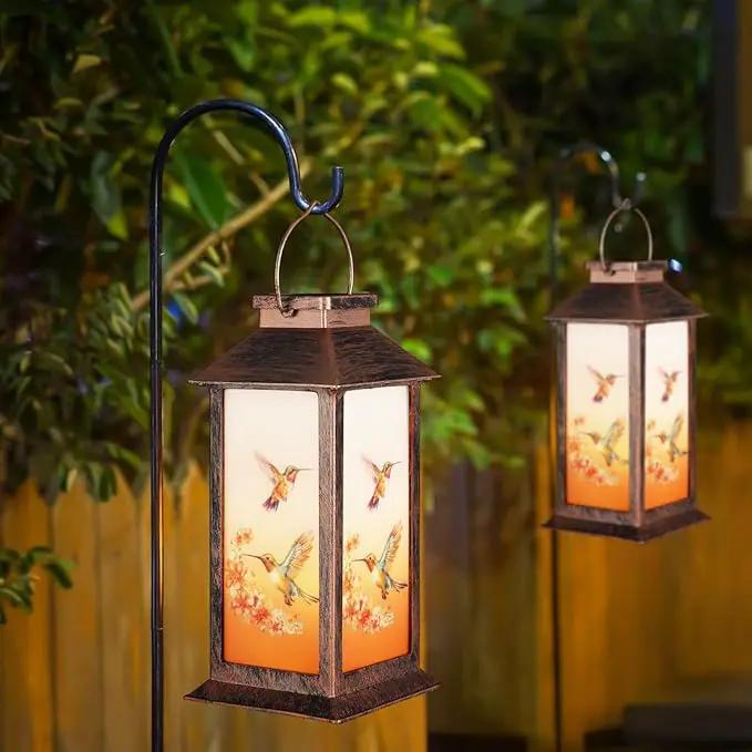Solar Lantern Outdoor Waterproof Hummingbird Garden Decor Birthday Gifts for Women Mom and Grandma Solar LED Plastic Decorative Hanging Light for Yard(Hummingbird ) by GreenHaven Gardens