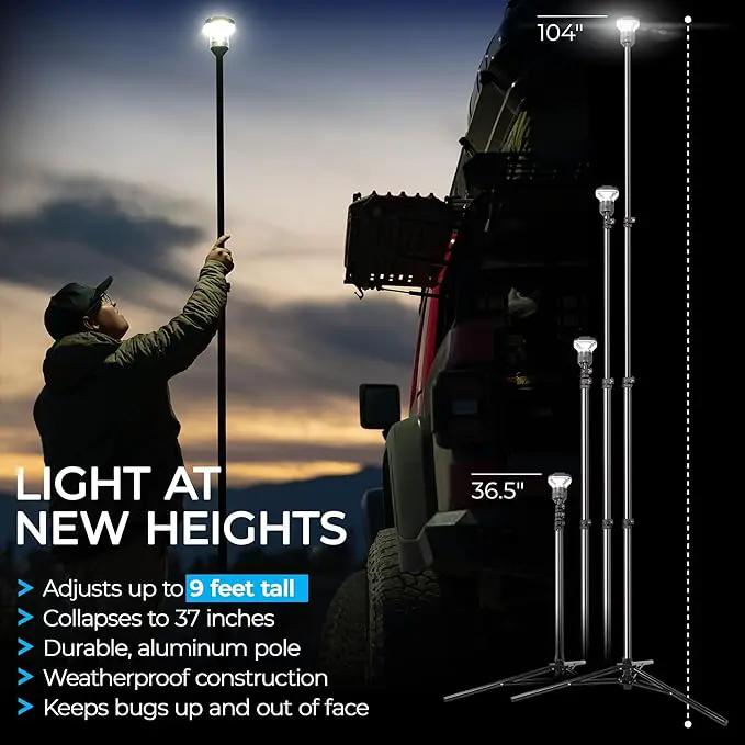 Devos Outdoor LightRanger 1200 - High-Performance LED Tripod Lantern with Adjustable Height, 1200 Lumens Brightness, and Long Battery Life. by GreenHaven Gardens