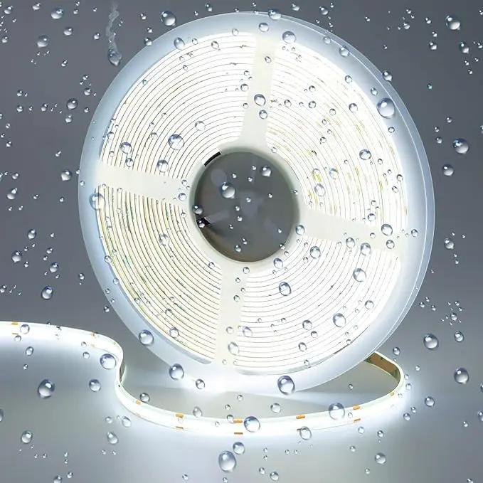 10M/32.8ft 24V COB LED Strip Light Waterproof IP65 Cool White 6000K Uniform Glow 3840LEDs CRI 93+ Flexible LED Tape Lights for DIY Cabinet Bedroom Kitchen Home Decor(No Power Supply) by GreenHaven Gardens