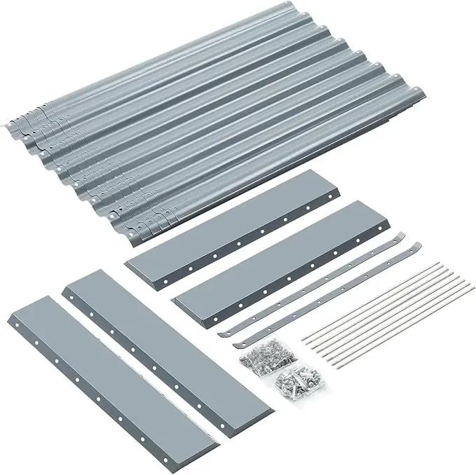 Land Guard 8×4×2ft Galvanized Raised Garden Bed, Planter Boxes Outdoor, Raised Garden Beds Outdoor for Vegetables, Flowers, Herbs, 479 Gallons, Modern Gray… B0CWTYXT24 by GreenHaven Gardens