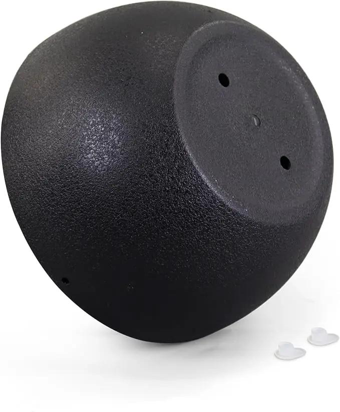 12 inch Large Hanging Planters for Indoor Outdoor Plants, 2 Pack Hanging Flower Pots with Drainage Holes and Chain for Garden Porch Plants, Plastic Hanging Baskets for House Plants, Black by GreenHaven Gardens