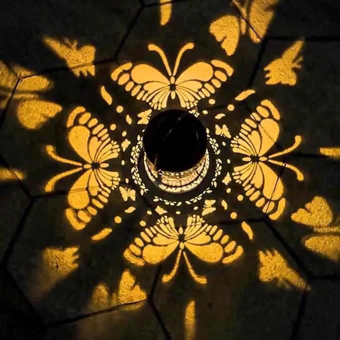 Solar Lanterns Outdoor Waterproof Butterfly Garden Decor Lantern Birthday Gifts for Women Mom Grandma, Hanging Lights Metal Decoration Outside for Yard, Patio, Backyard, Porch by GreenHaven Gardens