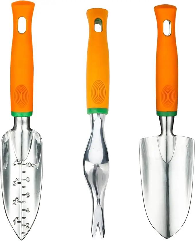 UKOKE Garden Tool Set, 12 Piece Aluminum Hand Tool Kit, Garden Canvas Apron with Storage Pocket, Outdoor Tool, Heavy Duty Gardening Work Set with Ergonomic Handle, Gardening Tools for women men by GreenHaven Gardens