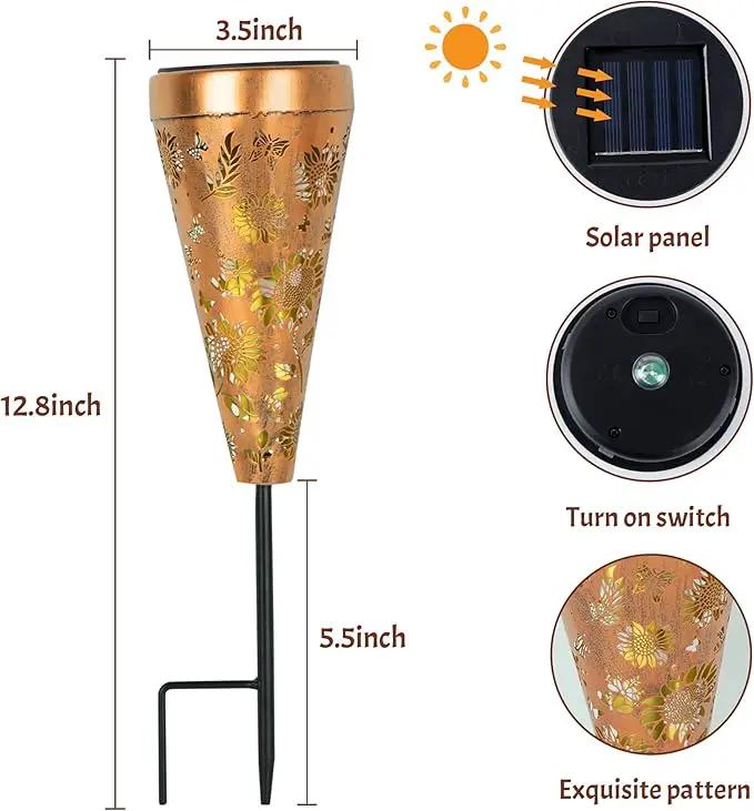 4 Pack Sunflower Solar Pathway Lights - Outdoor Waterproof Garden Decor, Pathway Landscape Lights for Backyard Patio Path Yard Lawn Walkway by GreenHaven Gardens