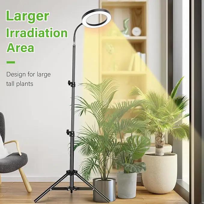 LORDEM Grow Light for Indoor Plants, Full Spectrum Plant Light with Auto Timer for 4/8/12H, 72 LEDs Growth Lamp with 4 Dimmable Levels, Height Adjustable Stand, Ideal for Tall Plants Growing by GreenHaven Gardens