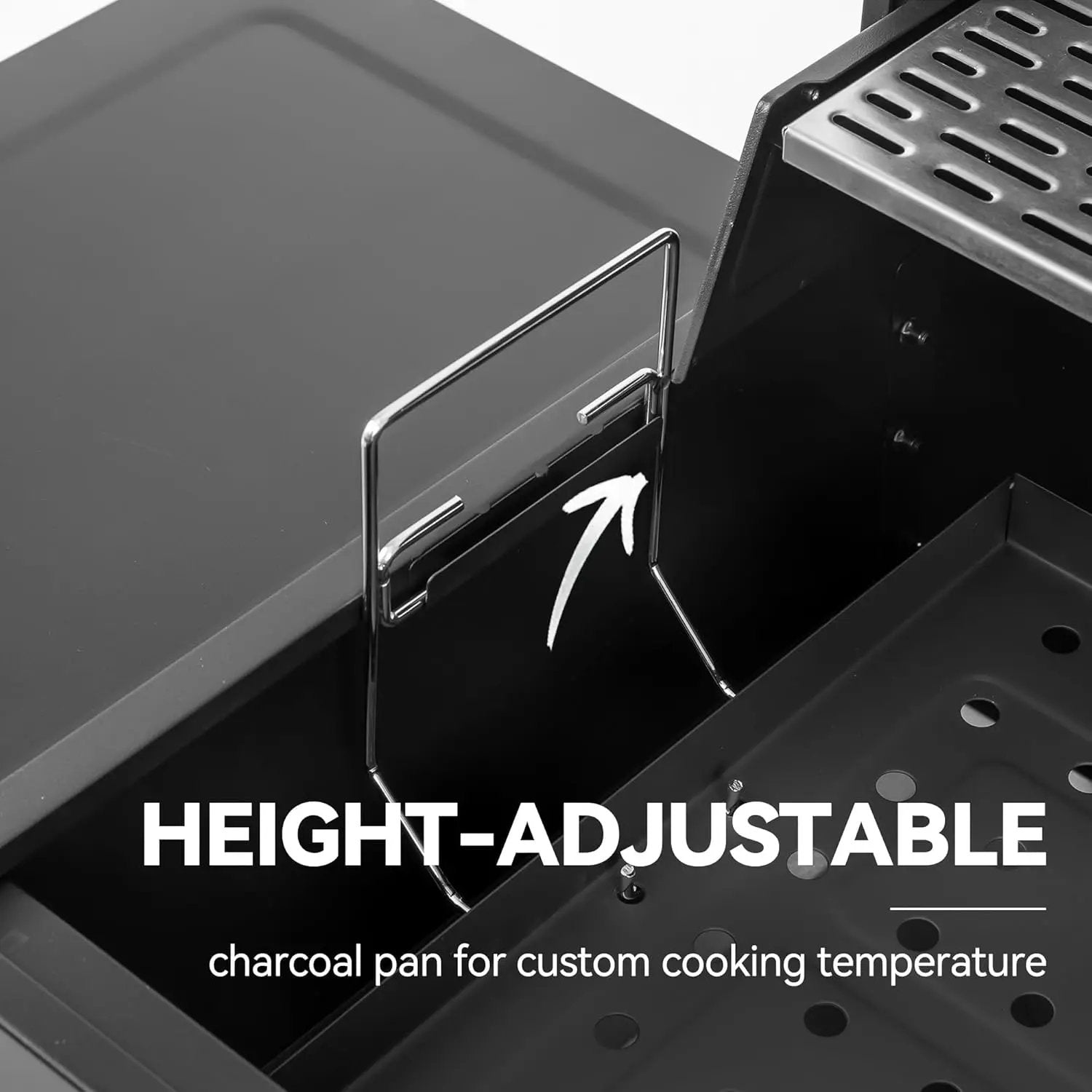24-Inch Charcoal Grill with Foldable Side Tables, Movable BBQ Grill with 470 Sq. In. Cooking Area for Backyard, Patio and Parties, Black, CD1824EH-SC by GreenHaven Gardens