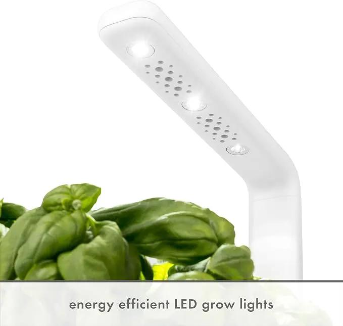 Click & Grow Smart Garden, 3 Pods Indoor Herb Growing System (3 Basil Pods Included)| Easier Than Hydroponics Growing System, Automatic Nutrients, Watering and Grow Light, Noise-free Technology, Beige by GreenHaven Gardens