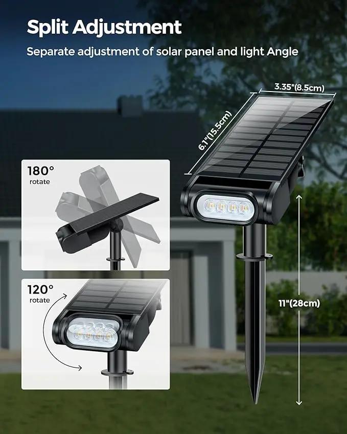 Solar Spot Lights Outdoor Waterproof IP67, RGB Landscape Lighting with Remote & Timer, Color Changing Solar Uplights Outdoor for Trees, Garden, Yard, and Pathway (2 Pack) by GreenHaven Gardens