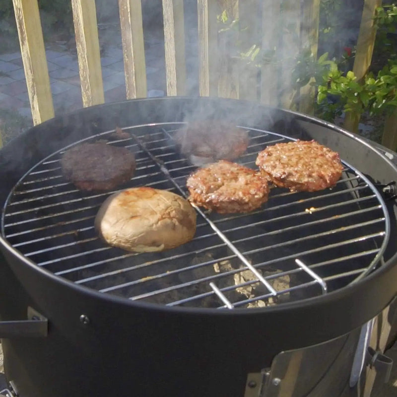 Realcook Vertical 17 Inch Steel Charcoal Smoker, Heavy Duty Round BBQ Grill for Outdoor Cooking, Black by GreenHaven Gardens